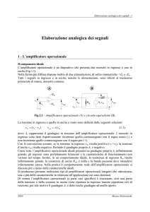 Elaborazione analogica dei segnali