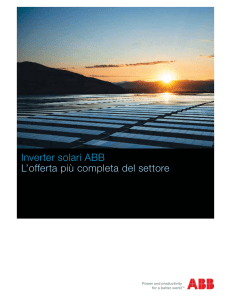 Inverter solari ABB L`offerta più completa del settore