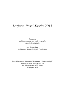 Lezione Rossi-Doria 2013 - Ufficio Programmi Europei per la