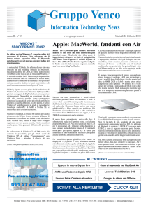 Apple: MacWorld, fendenti con Air