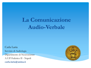 La Comunicazione Audio-Verbale