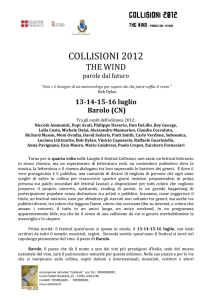 comunicato stampa COLLISIONI 2012 Barolo