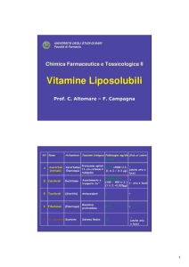 Vitamine Liposolubili - Dipartimento di Farmacia