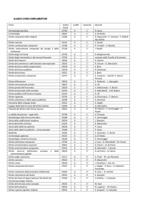 elenco corsi complementari