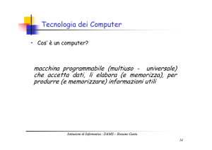 Tecnologia dei Computer - Dipartimento di Informatica