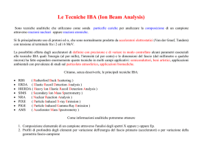 Le Tecniche IBA (Ion Beam Analysis)