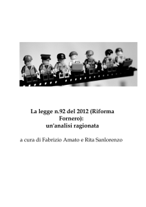 La legge n.92 del 2012 (Riforma Fornero): un`analisi ragionata