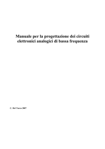 Manuale per la progettazione dei circuiti elettronici analogici di