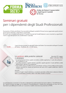Seminari gratuiti per i dipendenti degli Studi Professionali