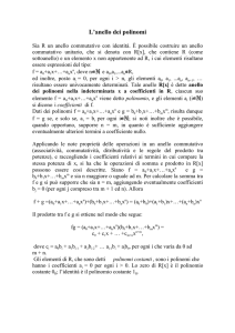 Fattorizzazione nell`anello dei polinomi a coefficienti in un campo