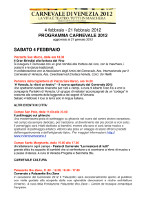 4 febbraio - 21 febbraio 2012 PROGRAMMA