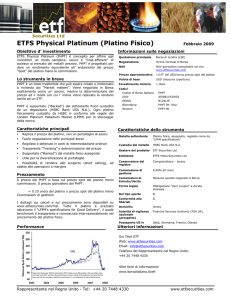 ETFS Fact Sheet Physical - Platinum