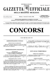 concorsi - Gazzetta Ufficiale della Regione Siciliana
