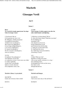 Macbeth - Giuseppe Verdi - Libretto in Italian with translation in