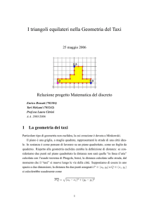 I triangoli equilateri nella Geometria del Taxi