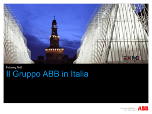 Il Gruppo ABB in Italia