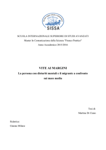 VITE AI MARGINI - IRIS Scuola Internazionale Superiore di Studi