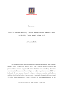 Recensione a P. Di Giovanni, Un secolo di filosofia italiana