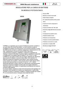 regolatore di carica batteria per pannello fotovolatico