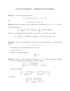 ANALISI VETTORIALE — ESERCIZI SULLE SUPERFICI Esercizio 1