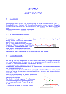 meccanica il moto uniforme - Amare la matematica e la fisica