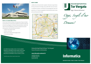 depliant informatica v2014 v2 - Università degli Studi di Roma "Tor