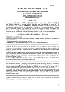 PDF bando OSS10-11 - Azienda USL 2 Lucca