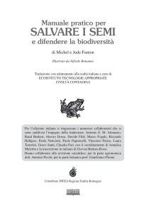 manuale pratico per SALVARE I SEMI e difendere la