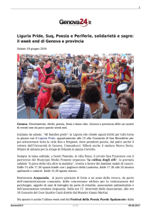 Liguria Pride, Suq, Poesia e Periferie, solidarietà e sagre: il week