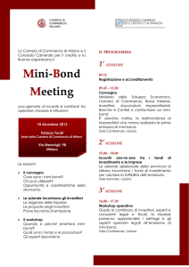 Mini-Bond Meeting - Consorzio Camerale per il Credito e la Finanza