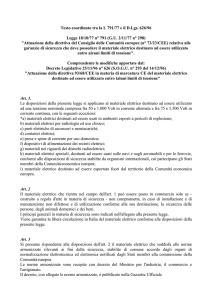 Legge 791/77 coordinata con il decreto legislativo 626/96