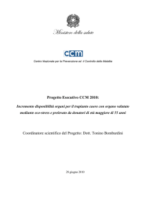 il testo del progetto (pdf 351 kb) - CCM