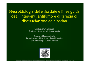 Neurobiologia delle ricadute e linee guida degli interventi antifumo