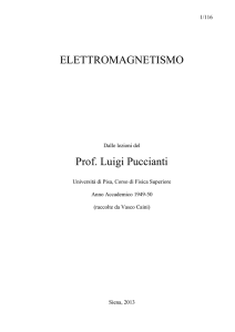 ELETTROMAGNETISMO Prof. Luigi Puccianti