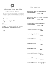 Raccomandazioni per la Stagione 2009-2010