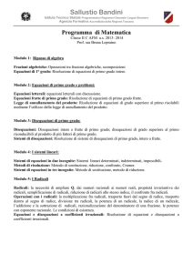 Matematica - Istituto "Bandini"