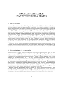What`s a mathematical model? (in italian) (Preprint (pdf file - Iac-Cnr