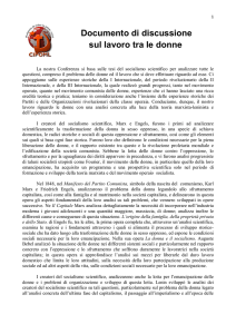 Documento di discussione sul lavoro tra le donne