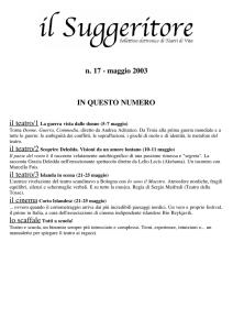 n. 17 - maggio 2003 IN QUESTO NUMERO