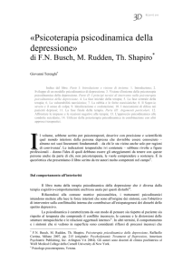 "Psicoterapia psicodinamica della depressione" di F.N. Busch, M