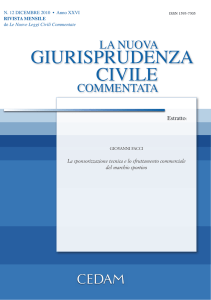 GIURISPRUDENZA CIVILE - Fondazione Forense Bolognese