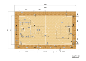 SCALA 1:100 misure in cm