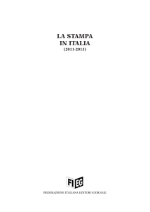 La Stampa in Italia 2011-2013 - Federazione Italiana Editori Giornali