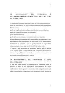 La responsabilità del condominio e dell