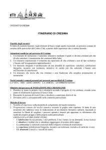 itinerario di cresima - Parrocchia della BV del Carmine