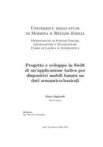 Universit`a degli studi di Modena e Reggio Emilia