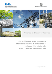 Teleriscaldamento di un quartiere ad alta densità abitativa di Roma