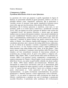 Federico Montanari L`immanenza e l`affetto. Il problema della