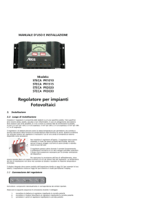 Regolatore per impianti Fotovoltaici