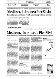 Mediaset, più potere a Pier Silvio II figlio di Berlusconi